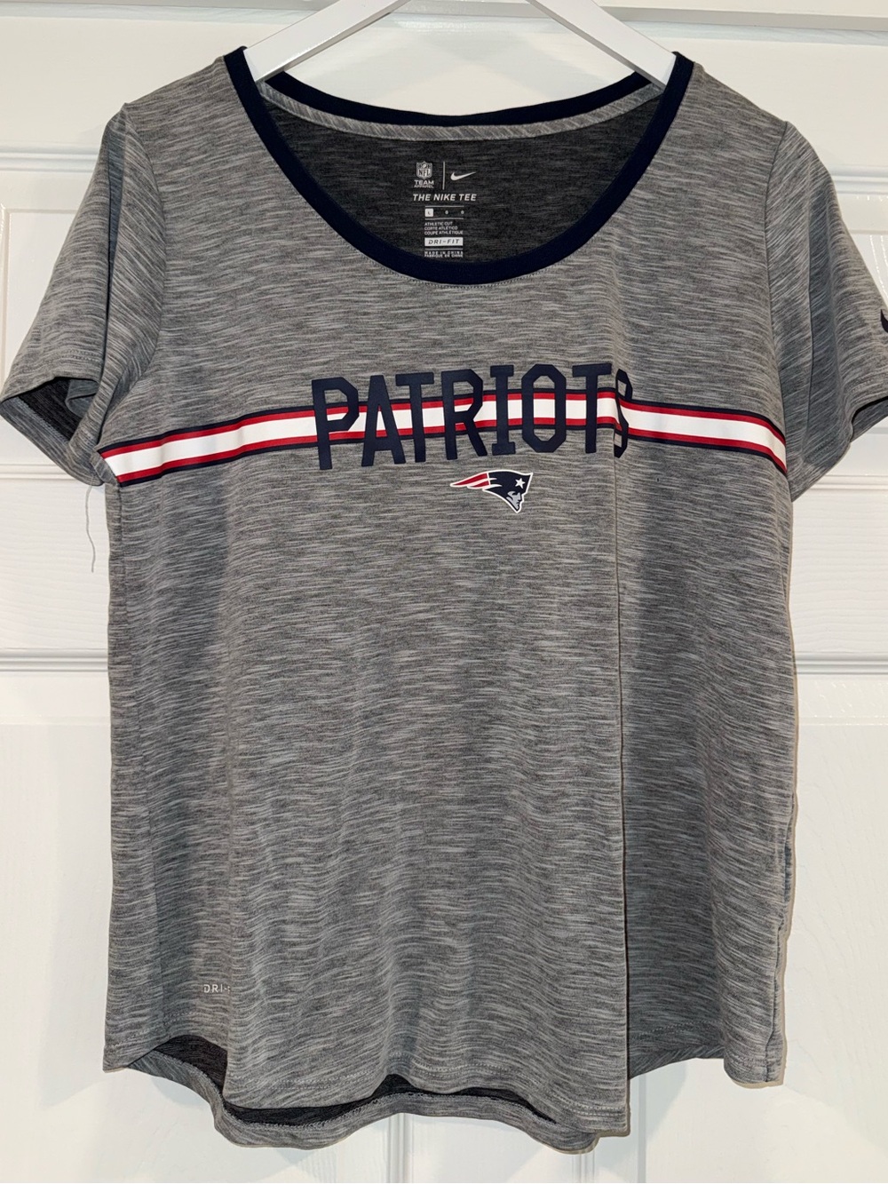 Nike Patriots Athletic Tee with Red & White Stripe